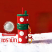 TINTIN แก้วน้ำ เคลือบเซรามิก ลายคริสมาส ขนาด 710 ML