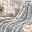 HAMPLR ผ้าห่มขนนุ่ม สี Cloud Grey ขนาด 60x80 นิ้ว