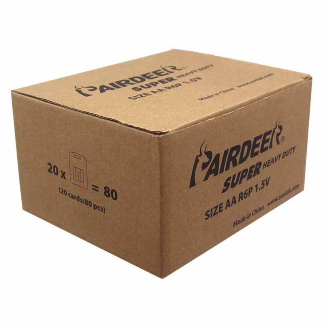 PAIRDEER ถ่านคาร์บอนซิงค์ AA แพ็ก 4 ก้อน (20 แพ็ก 80 ก้อน) | AllOnline