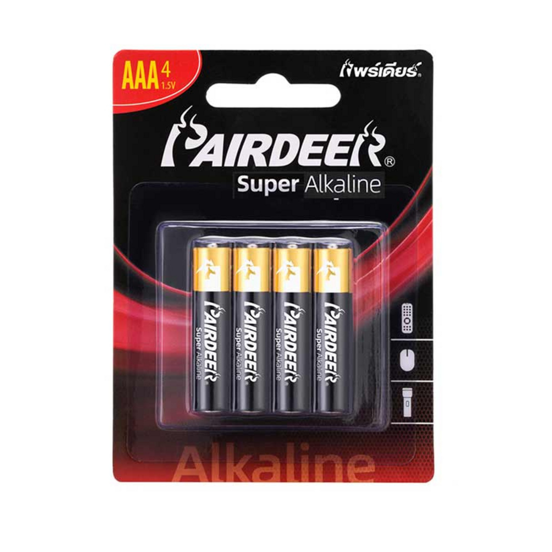 PAIRDEER ถ่านอัลคาไลน์ AAA แพ็ก 4 ก้อน (30 แพ็ก 120 ก้อน) | AllOnline